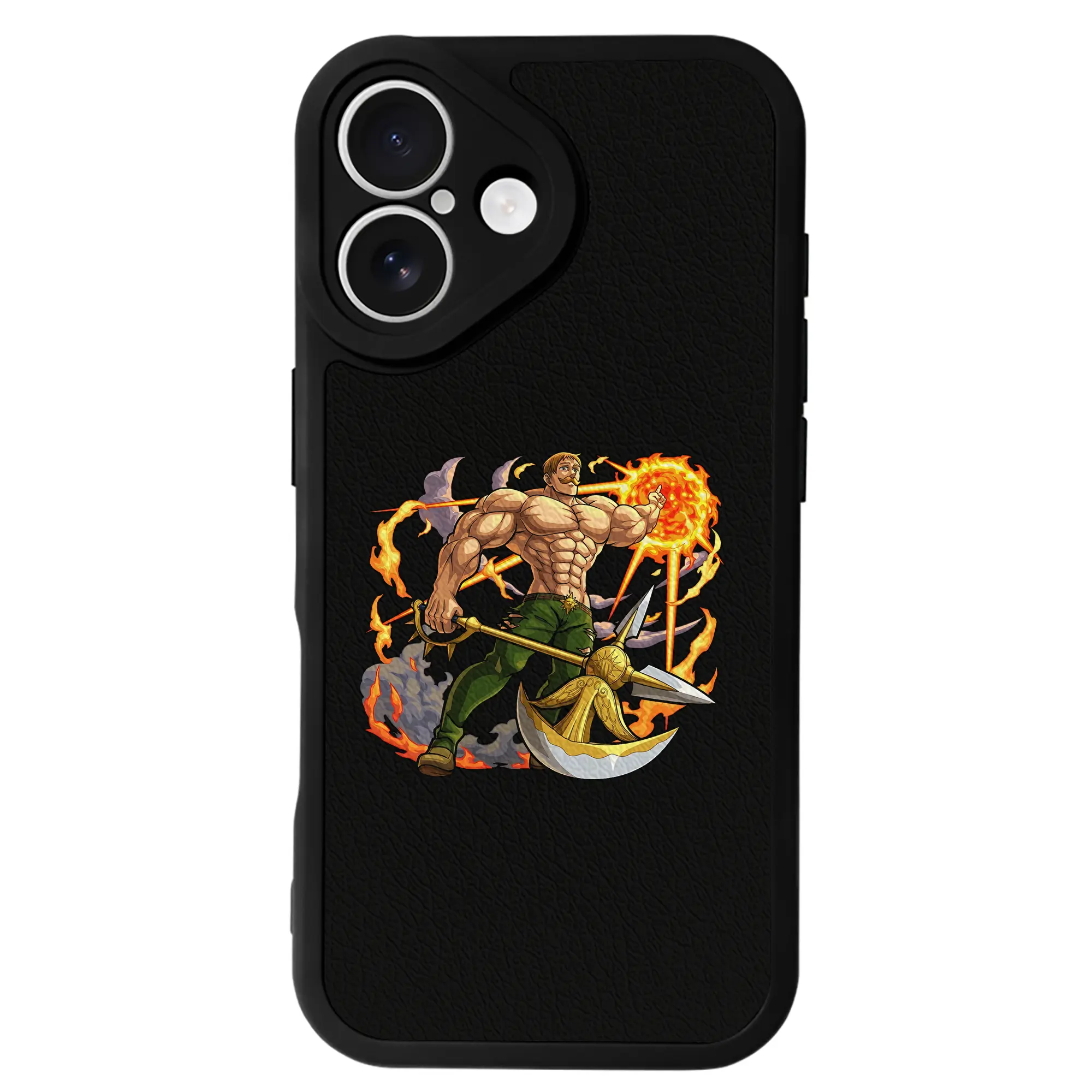 七つの大罪 グッズ エスカノール - IPhone 16シリーズ対応 ・ シリコンスマホケース ・ レザー調 ・ 高精度フィット ・ 耐衝撃 ・ ワイヤレス充電対応 ・ 精密カット